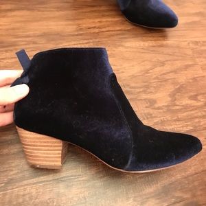 Blue Velvet Booties